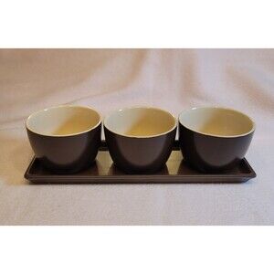 0797. Brown and Cream Color Serving Dishes for Football 🏈 Season 🏈